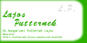 lajos putternek business card